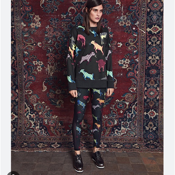 SWEATY BETTY GOAT Print Reversible Leggings sz L - Picture 4 of 8